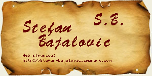 Stefan Bajalović vizit kartica